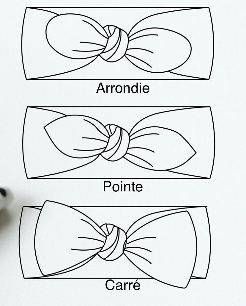 Bandeau cheveux / headband en jersey nid d’abeille