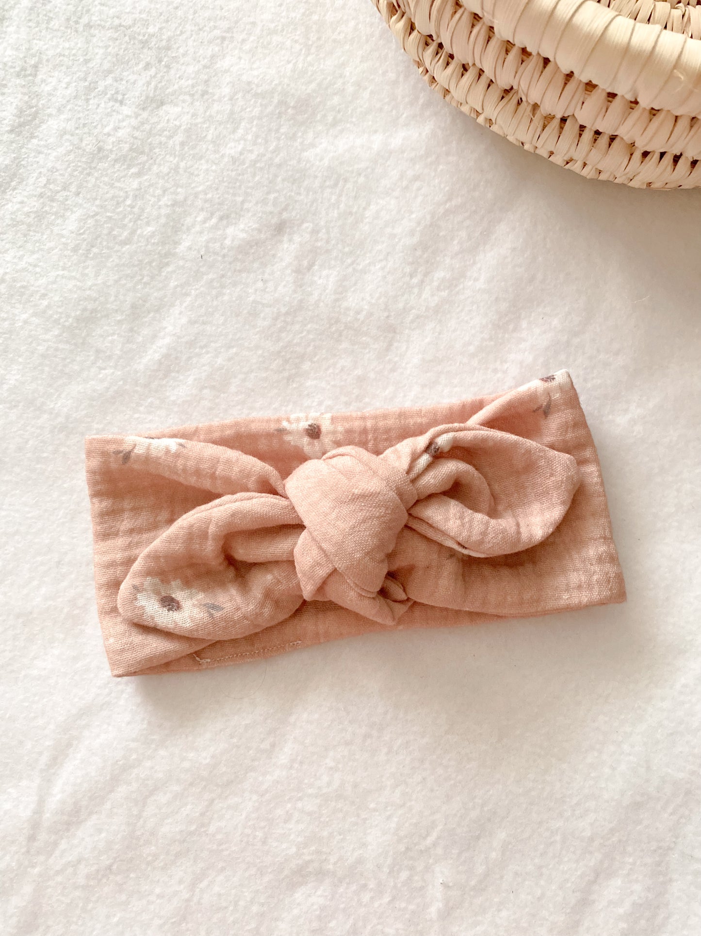 Bandeau cheveux / headband en gaze de coton