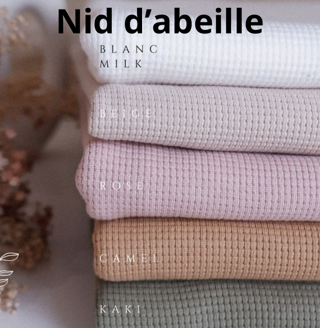 Bandeau cheveux / headband en jersey nid d’abeille
