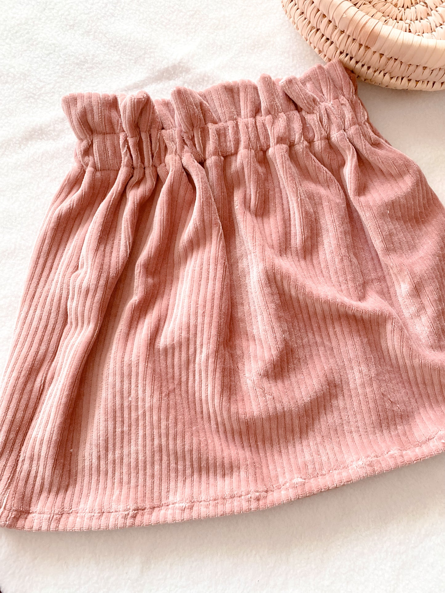 Jupe velour côtelé