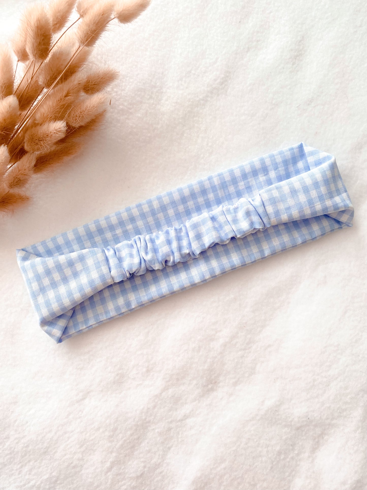 Bandeau vichy bleu