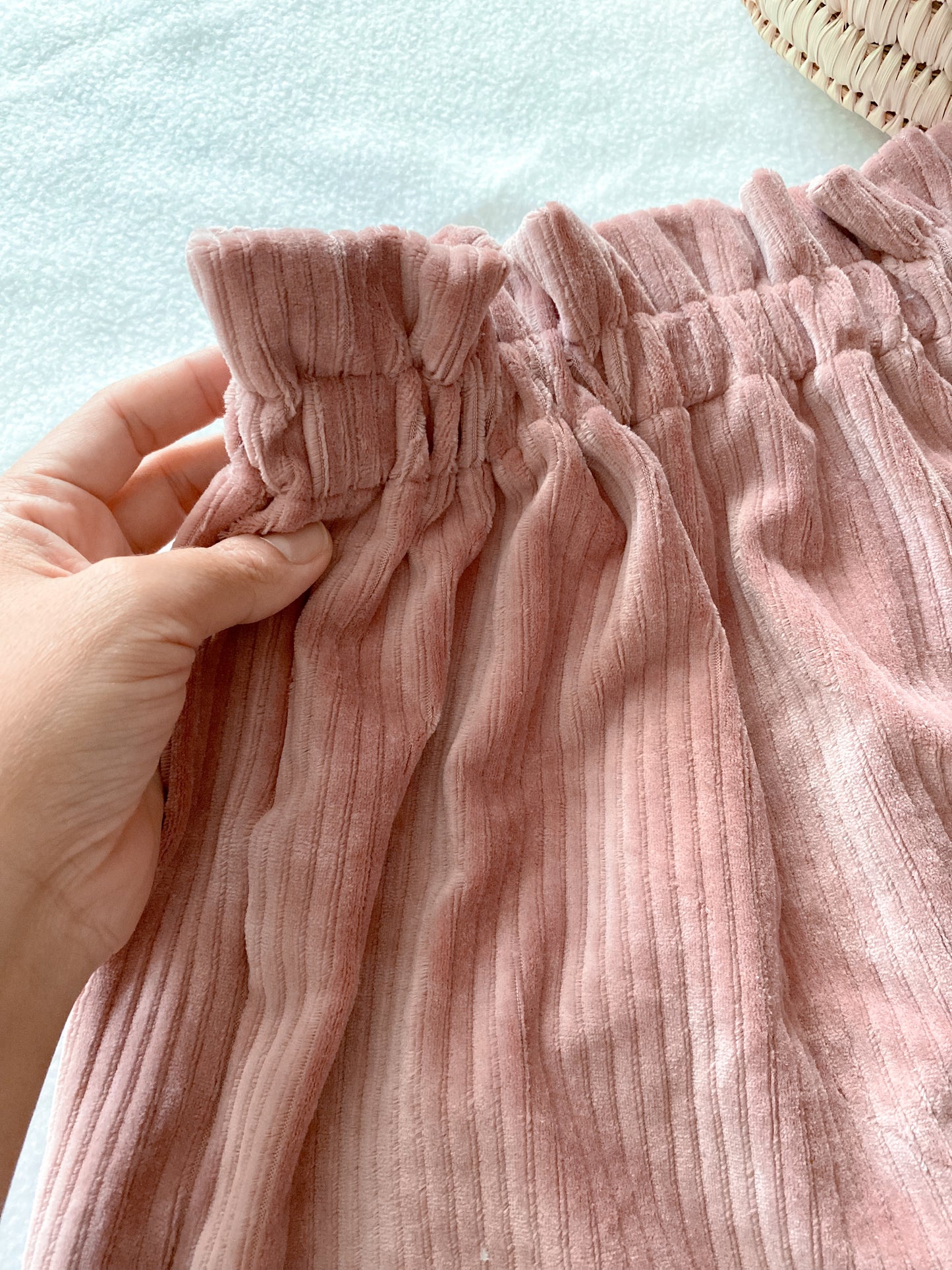 Jupe velour côtelé