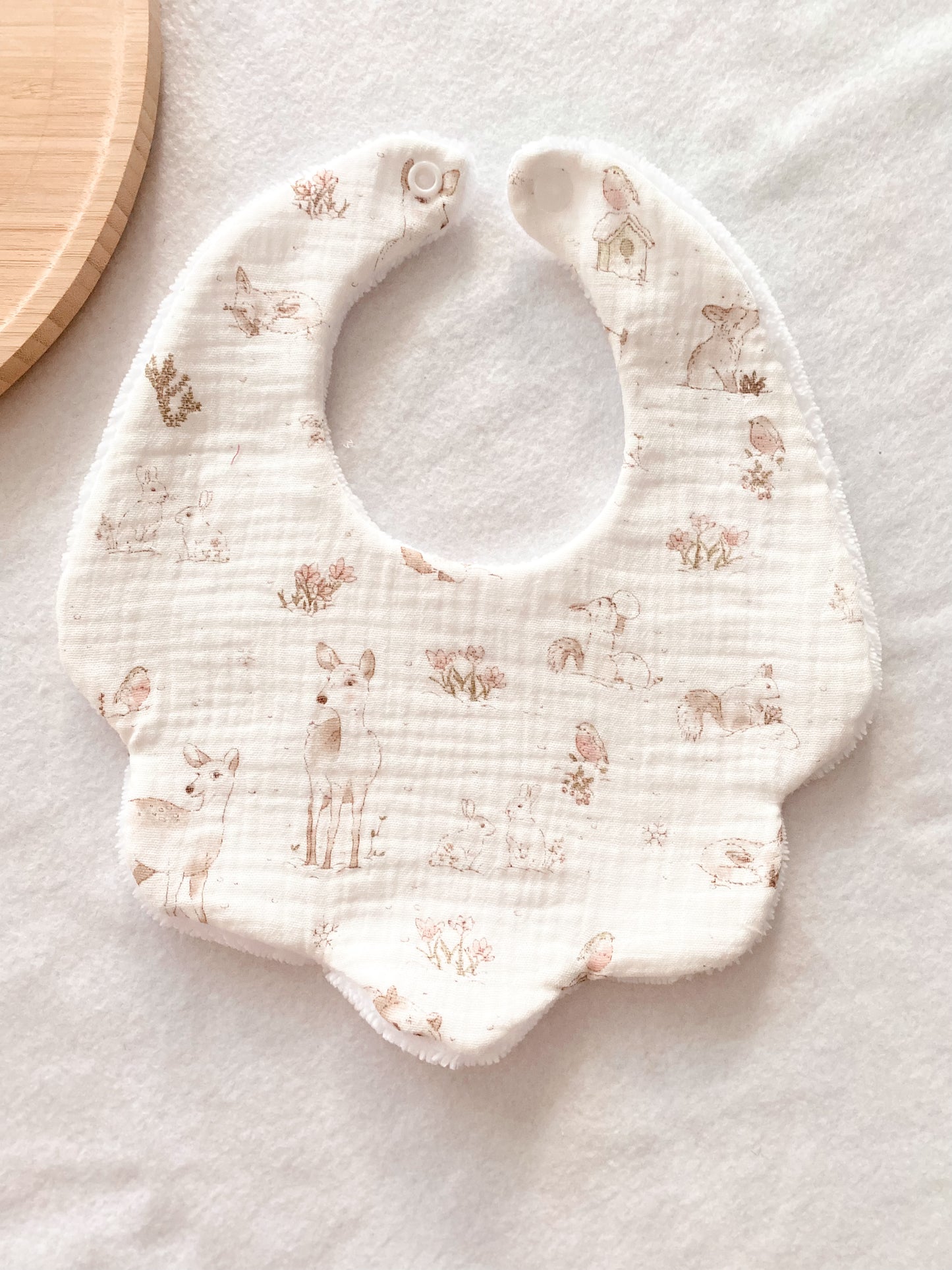 Bavoir pétale - bavoir bébé - bavoir foret enchanté