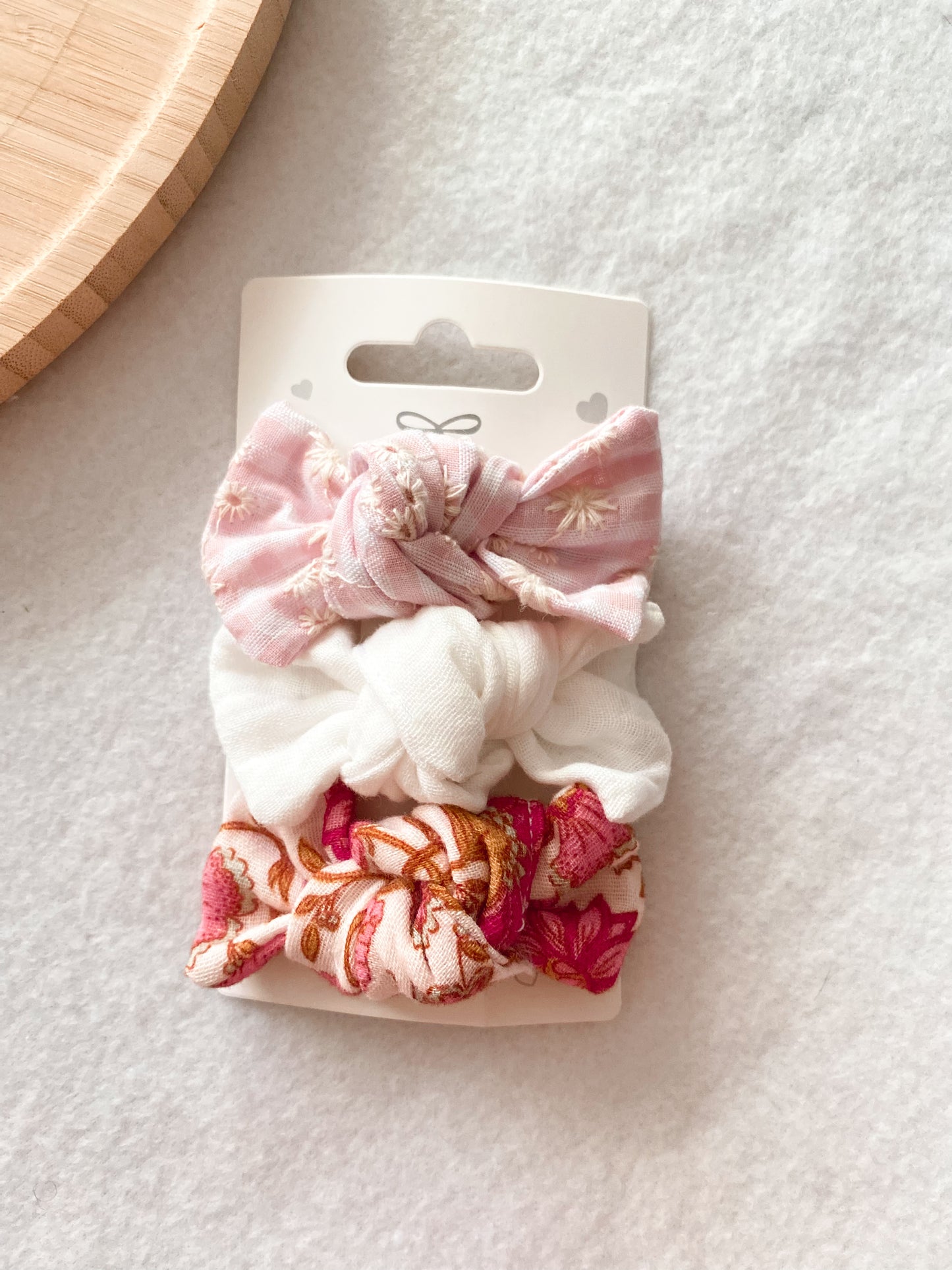 Trio des barrettes roses