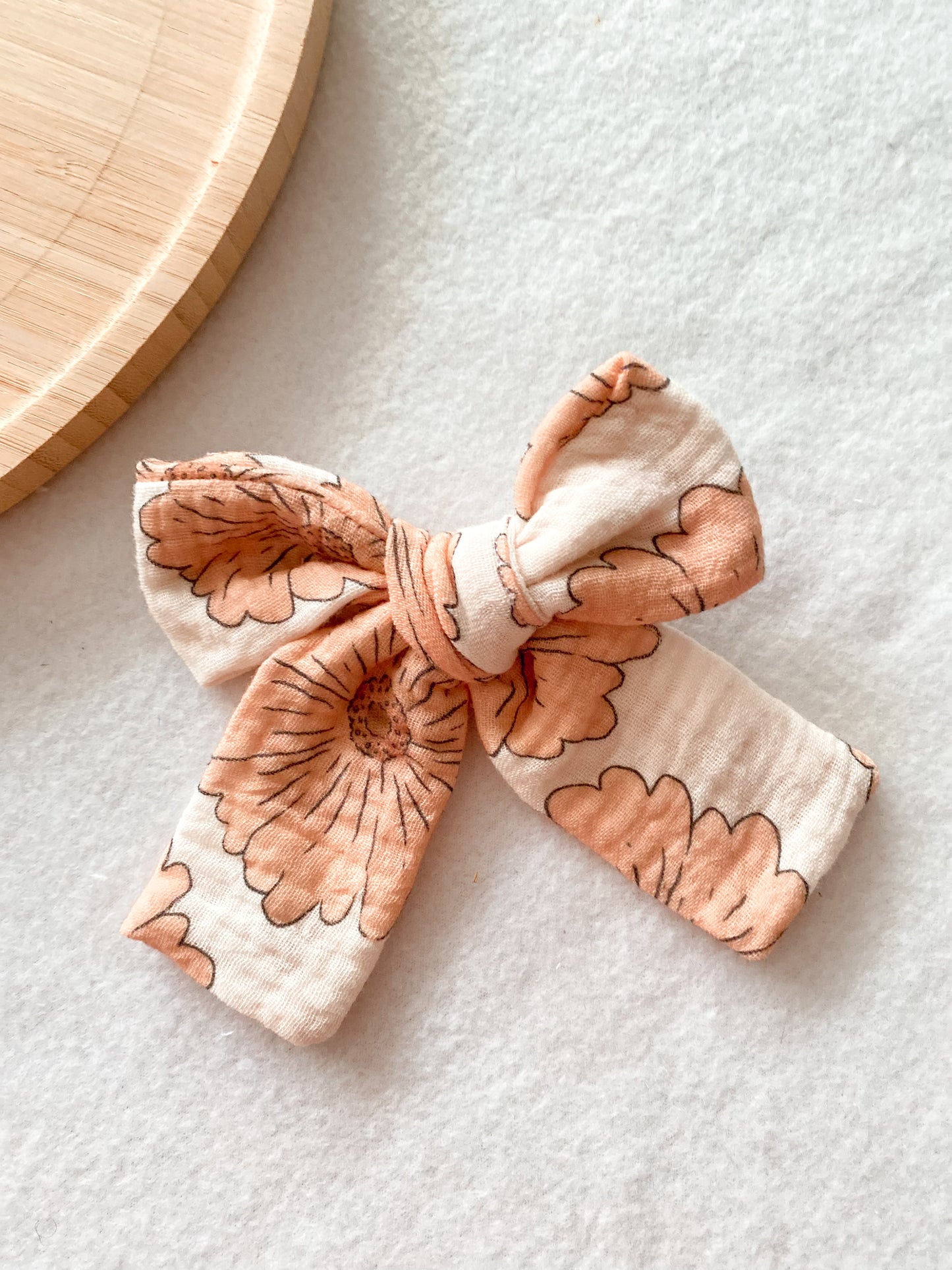 Noeud orangette pour barrette ou chouchou