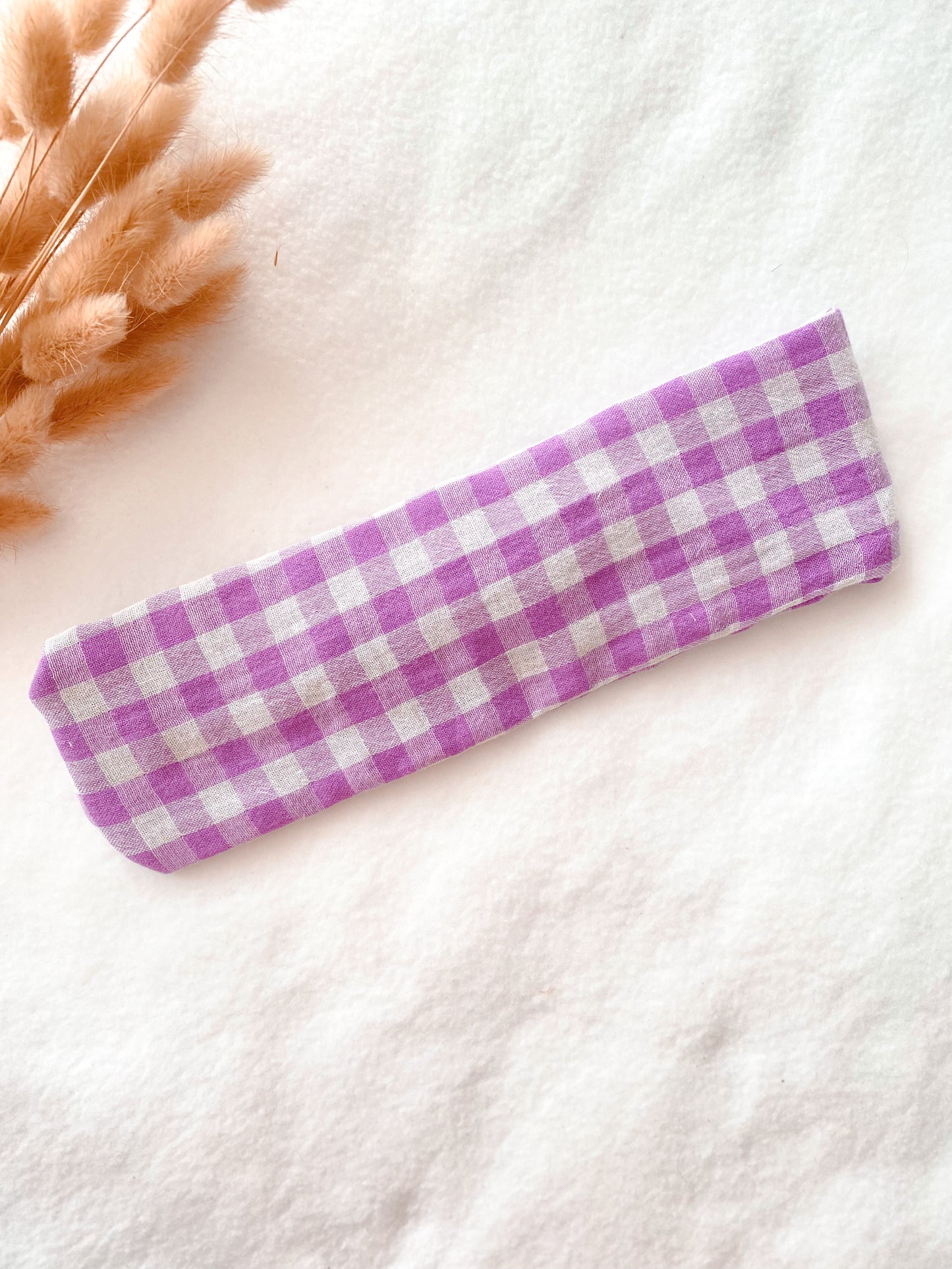 Bandeau vichy violette