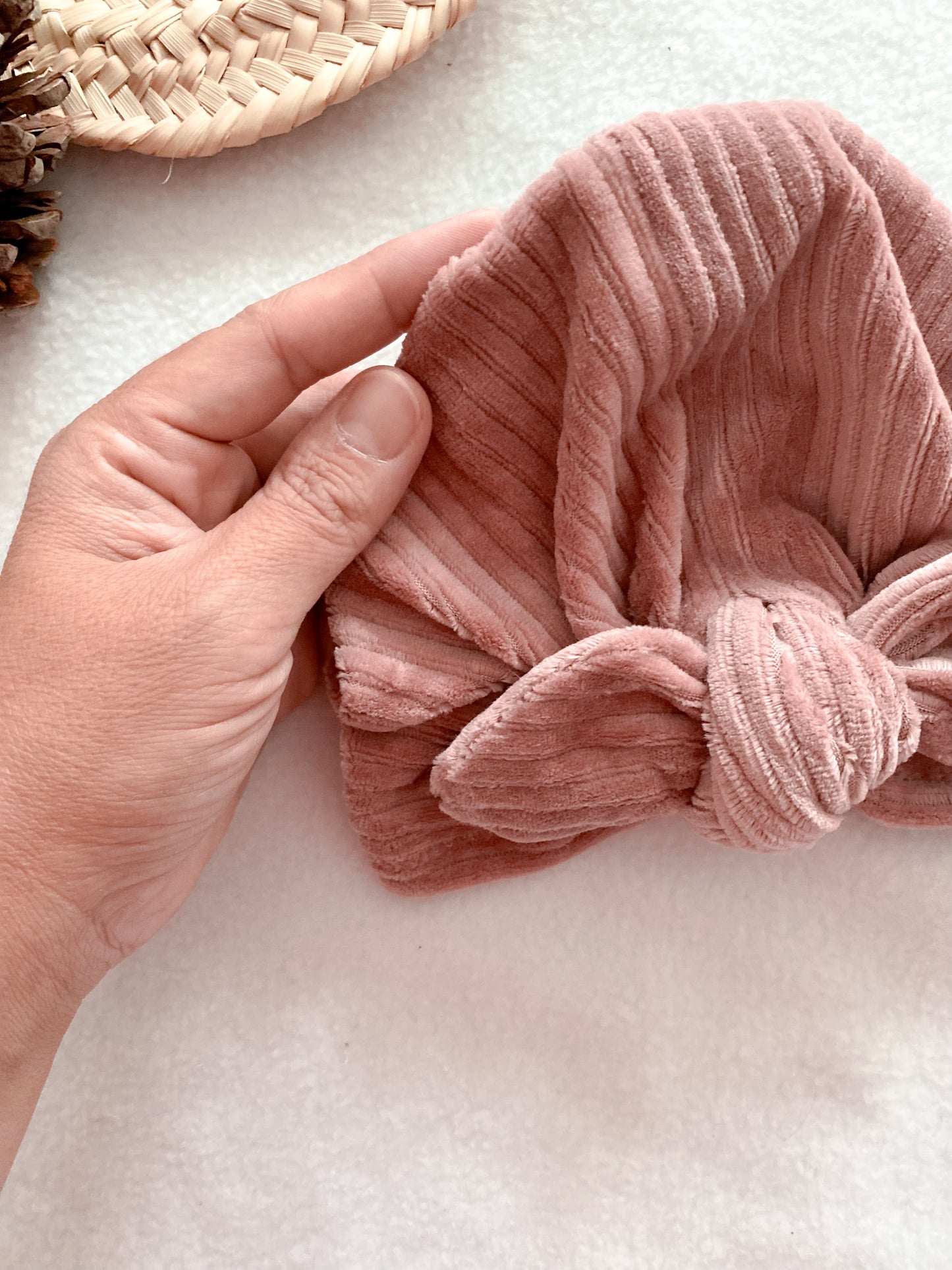 Turban velour Côtélé