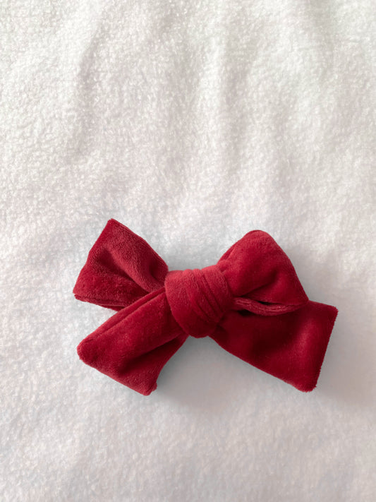 Barrette velour bordeaux