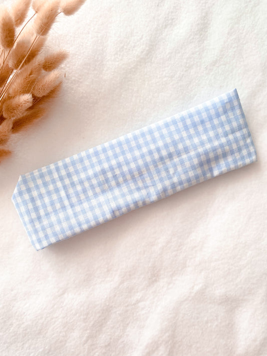 Bandeau vichy bleu