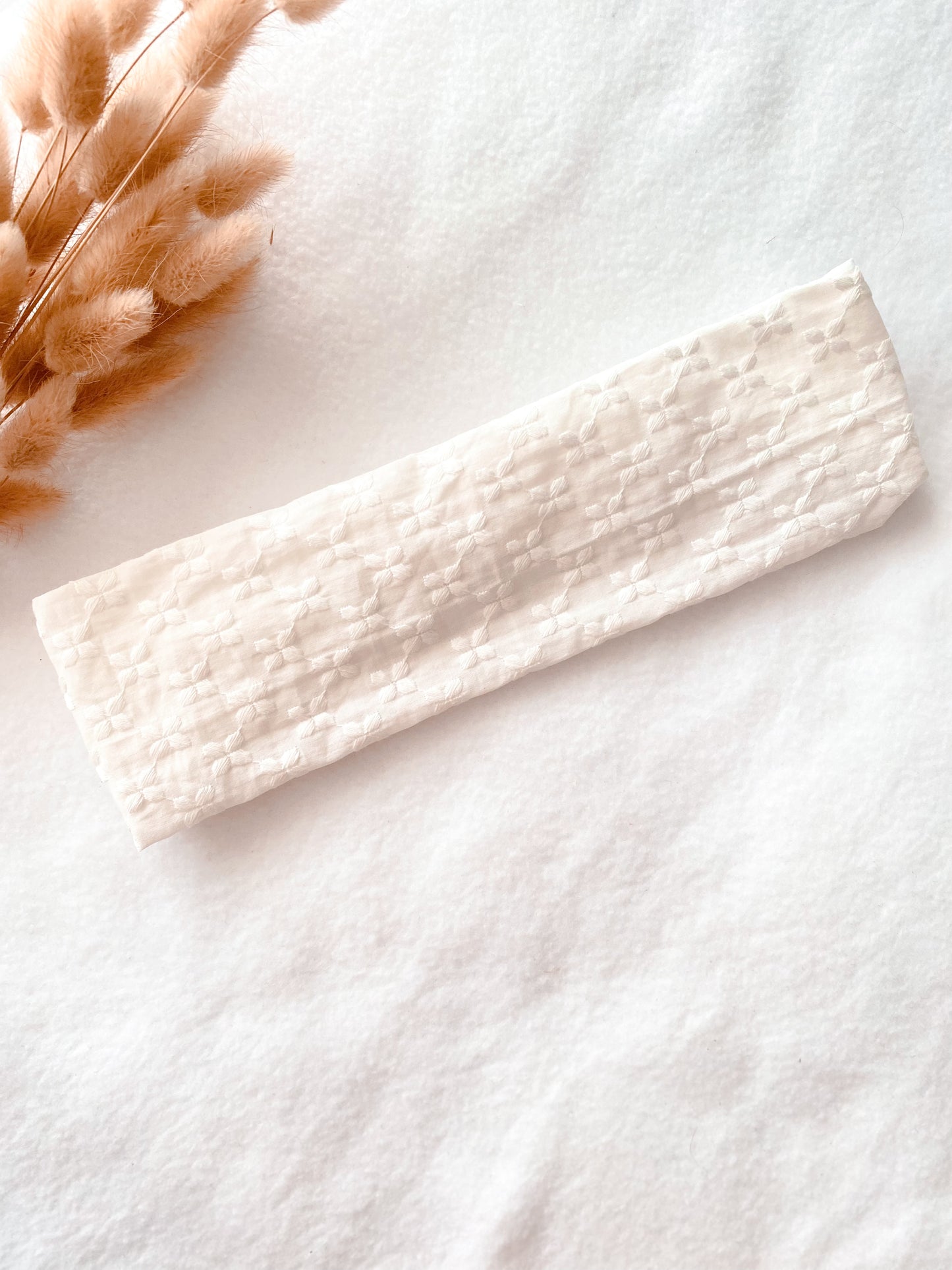 Bandeau broderie blanc