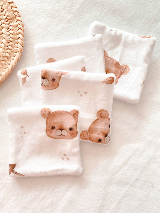 Lot de 5 cotons oursons