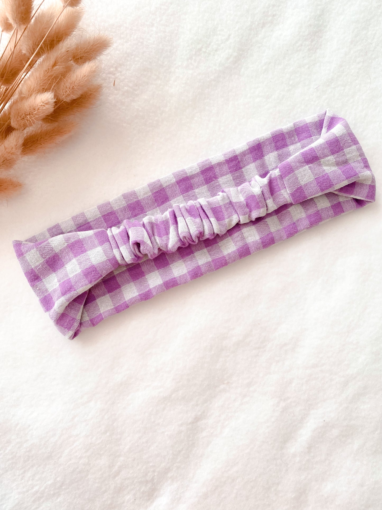 Bandeau vichy violette