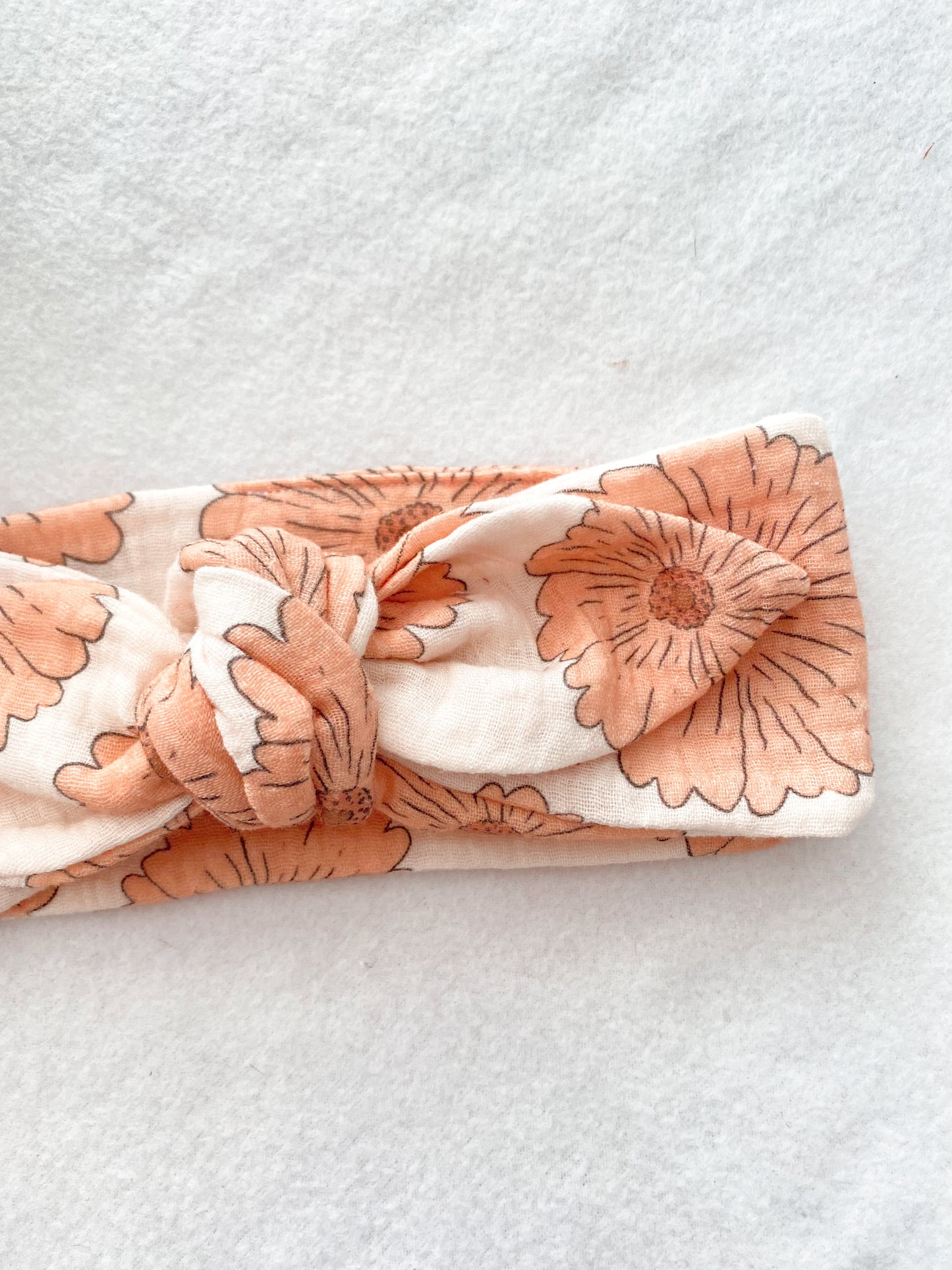 Bandeau tournesol / headband / bandeau cheveux bébé / bandeau cheveux fille / bandeau naissance