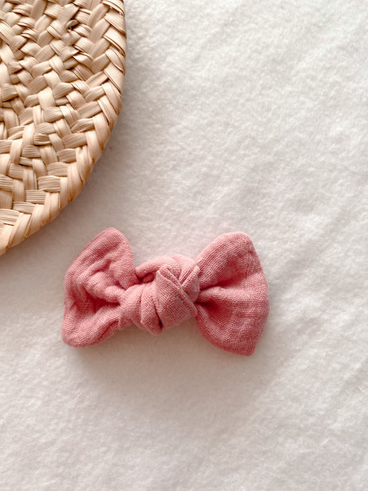 Barrette ou chouchou ou barrette rose thé