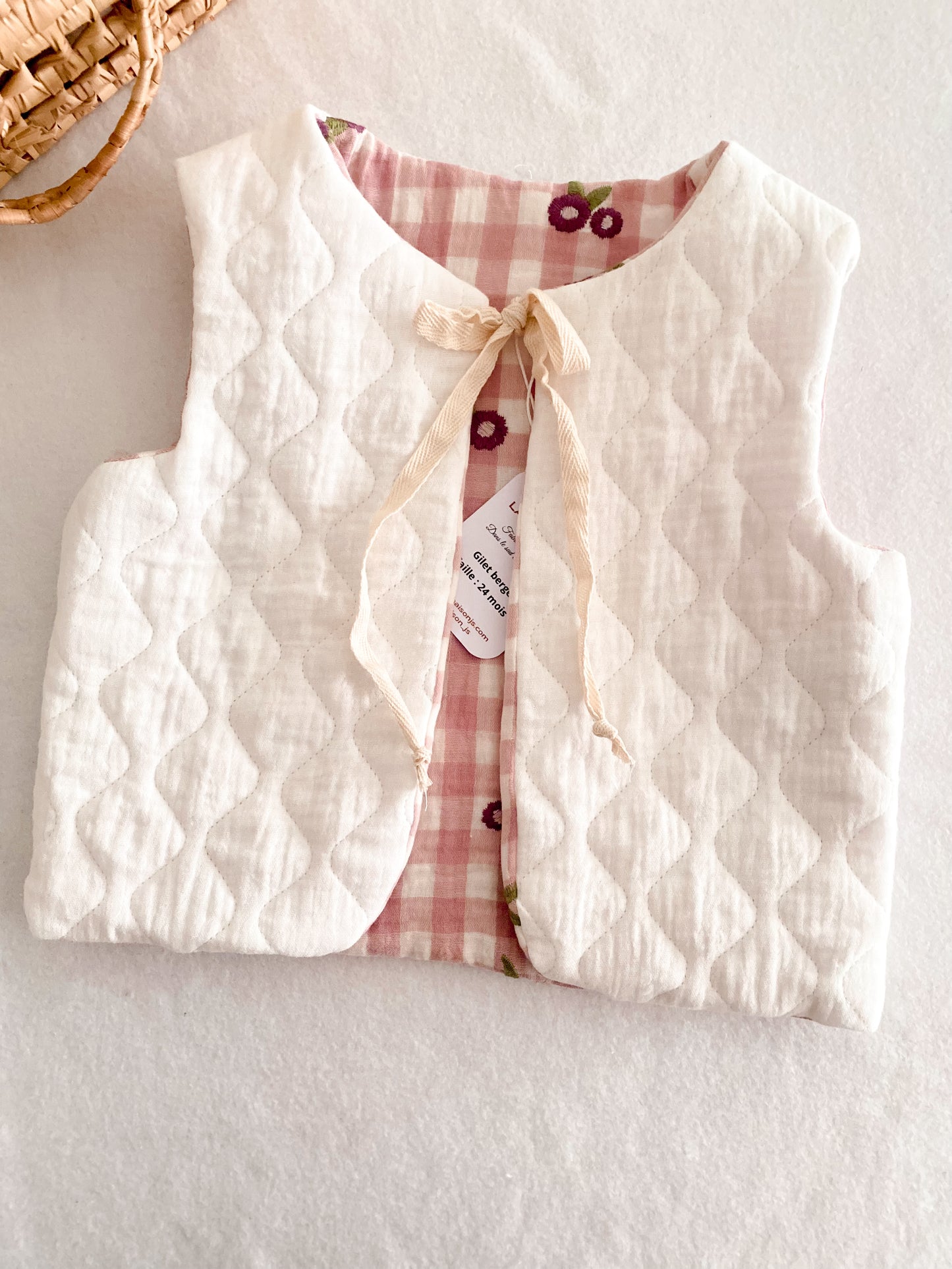 Gilet Berger Enfant – Veste Sans Manches Chaude et Douce - Gilet matelassé