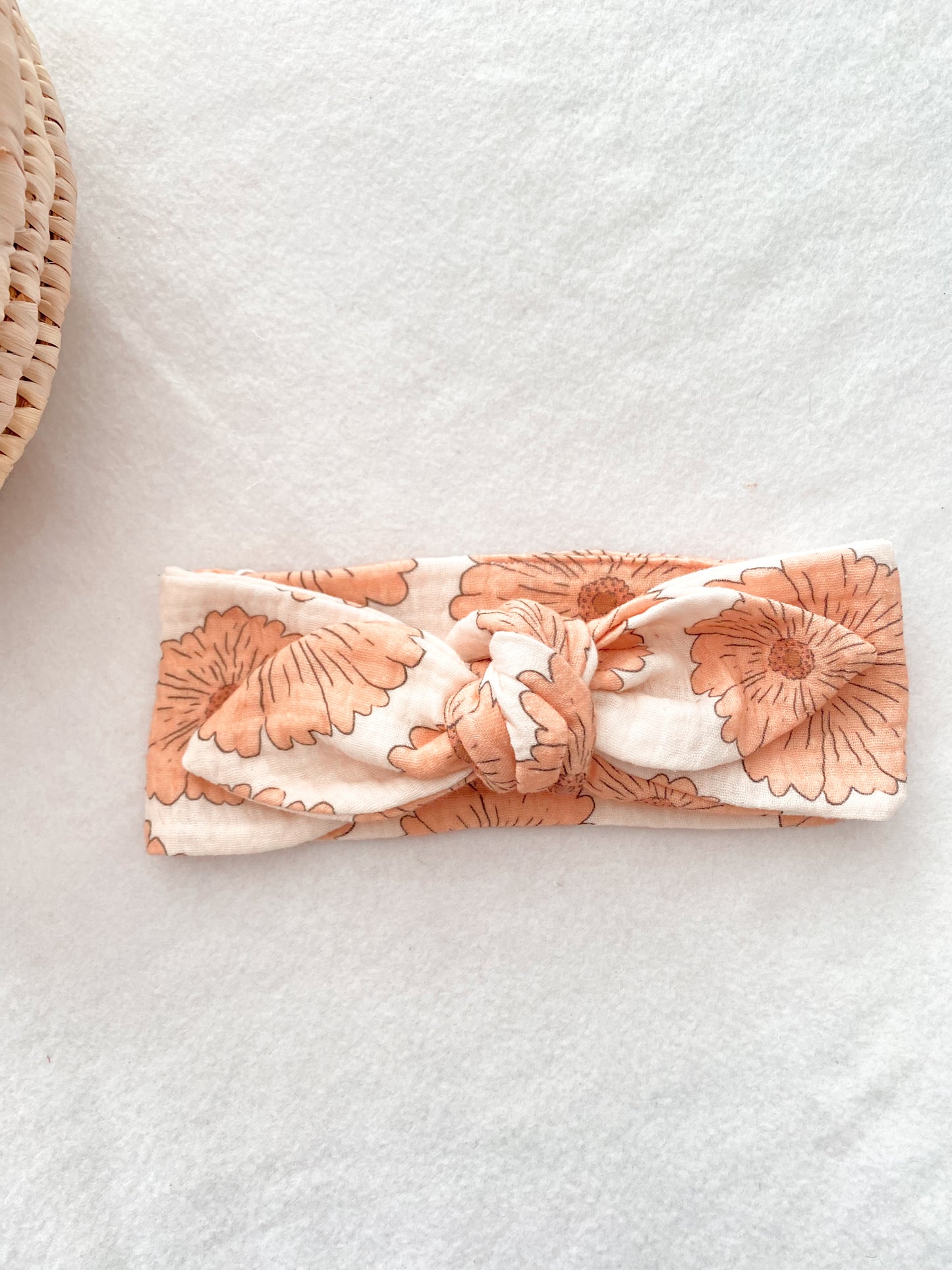 Bandeau tournesol / headband / bandeau cheveux bébé / bandeau cheveux fille / bandeau naissance