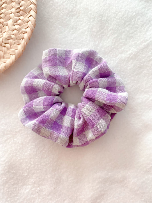 Chouchou vichy violette