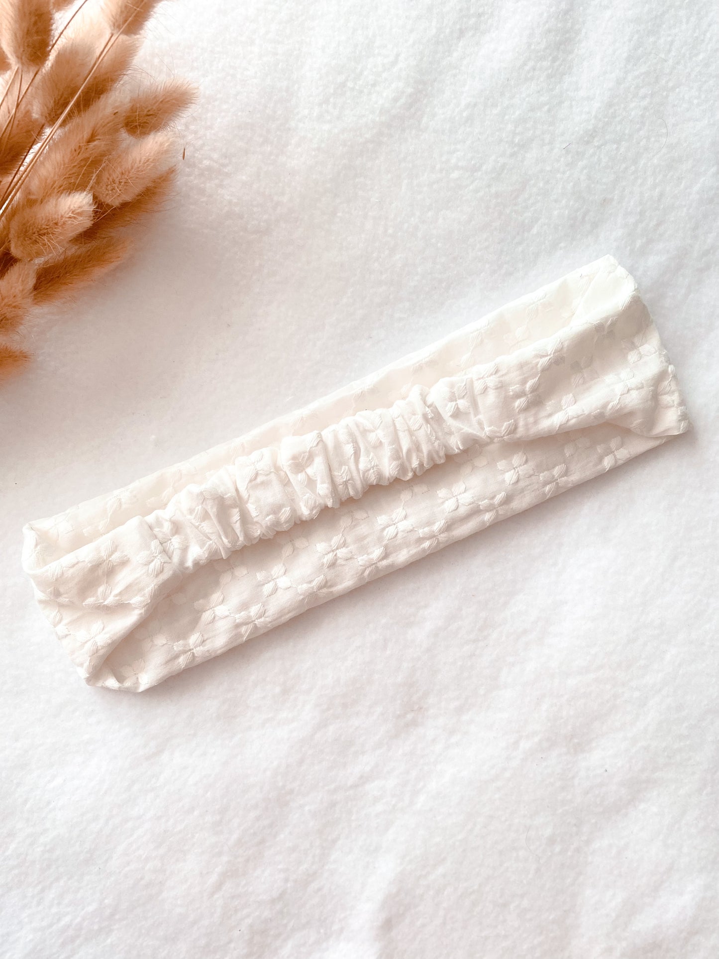 Bandeau broderie blanc
