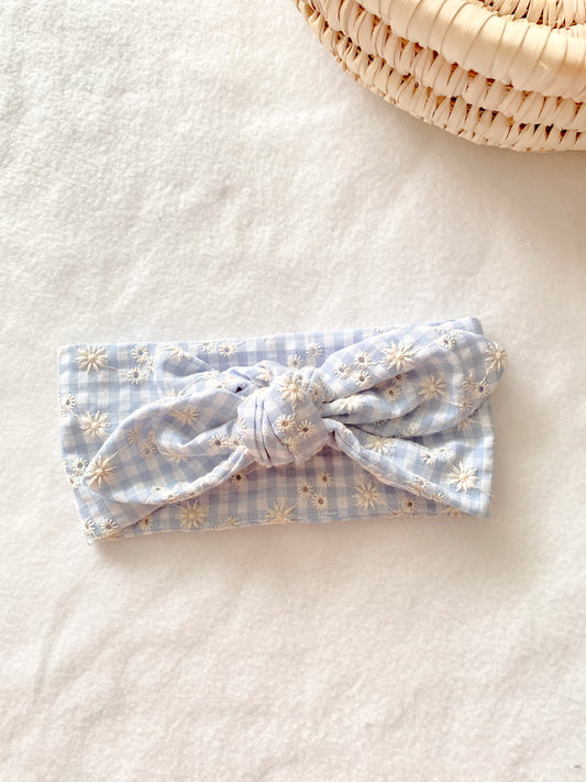 Bandeau vichy bleu 0-6 mois