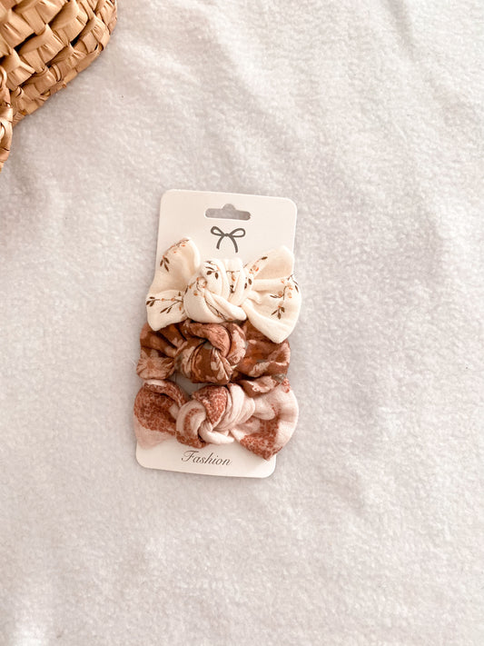 Trio barrettes léopard