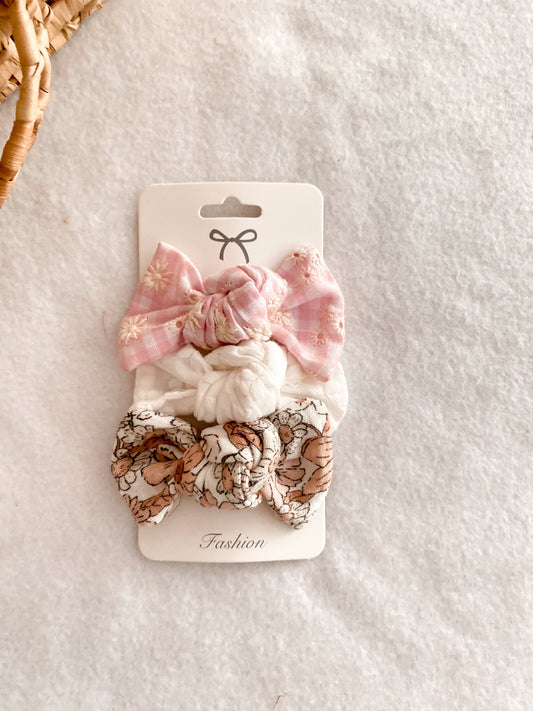Trio de barrettes enfants - set barrettes assorties - trio barrettes Rosy