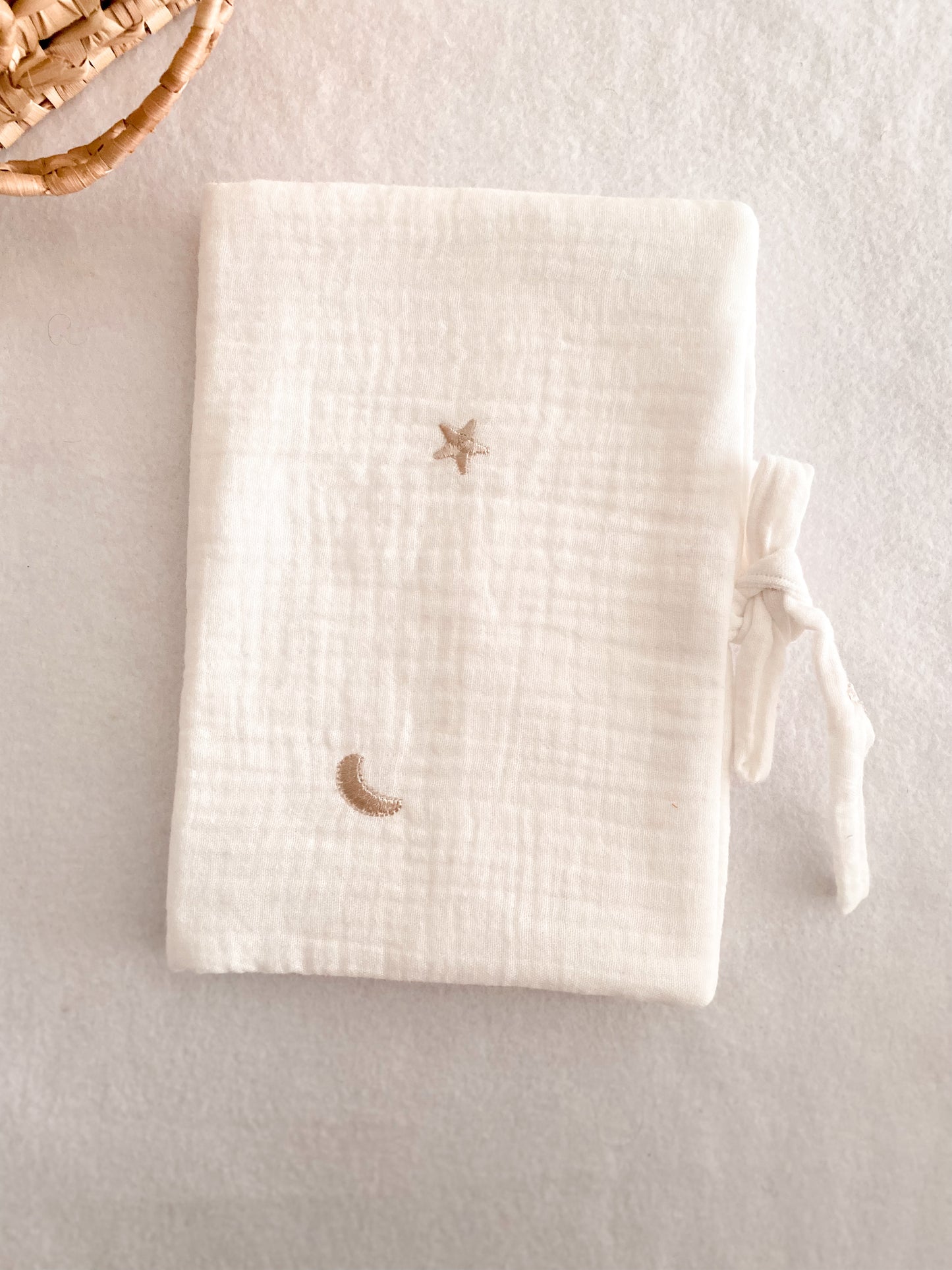 Protège Carnet de Santé Étoiles - protège carnet de santé Bébé Personnalisé Prénom Fait Main – Cadeau Naissance