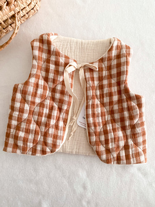 Gilet Berger Enfant – Veste Sans Manches Chaude et Douce - Gilet matelassé