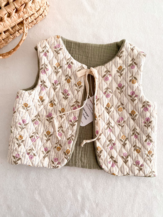 Gilet Berger Enfant – Veste Sans Manches Chaude et Douce - Gilet matelassé