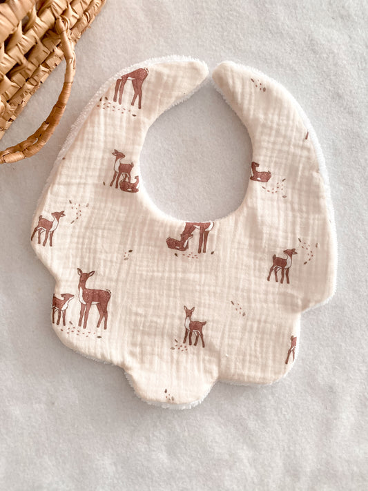 Bavoir pétale bébé - bavoir Biche
