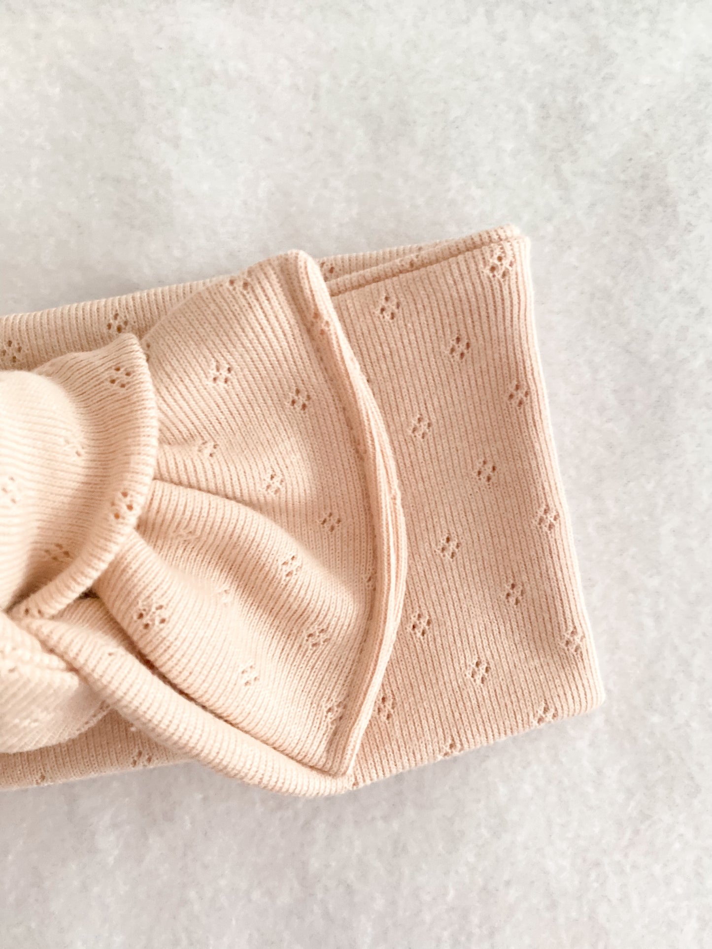 Bandeau Bébé Fille - bandeau Jersey Pointelle Écru