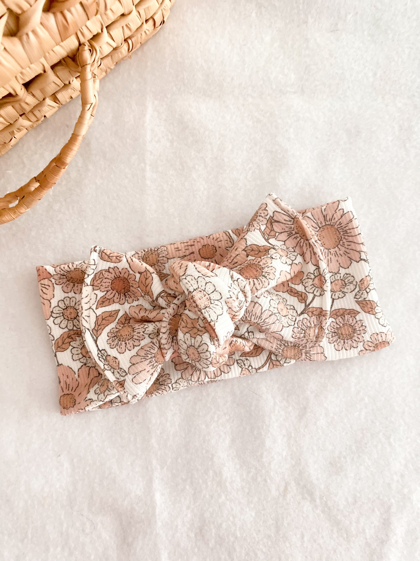Bandeau Bébé Fille - bandeau Jersey Côtelé - bandeau Ambre