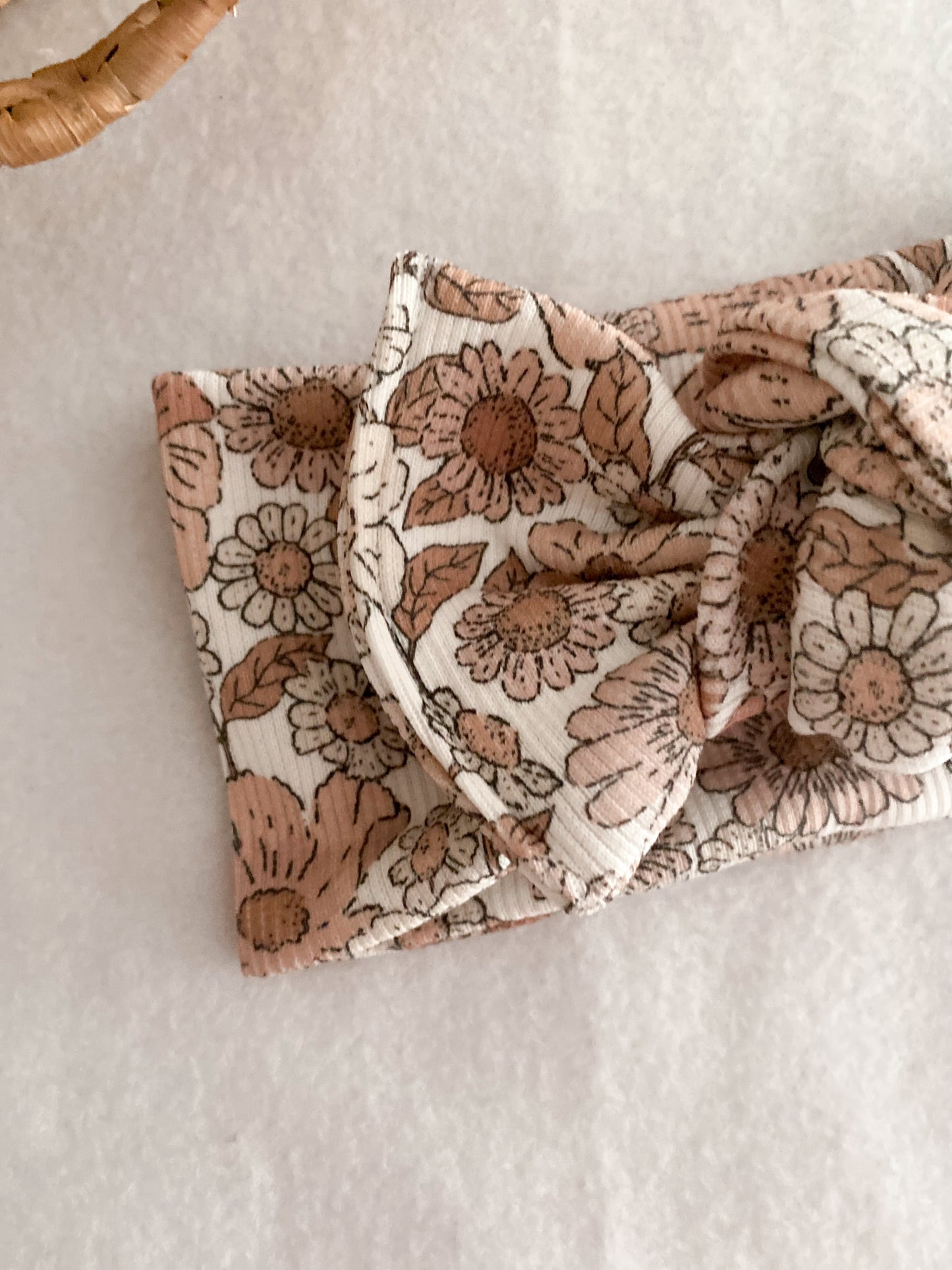 Bandeau Bébé Fille - bandeau Jersey Côtelé - bandeau Ambre