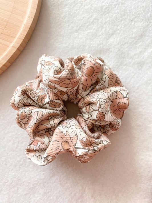 Chouchou en jersey côtelé ambre - scrunchie - chouchou cheveux