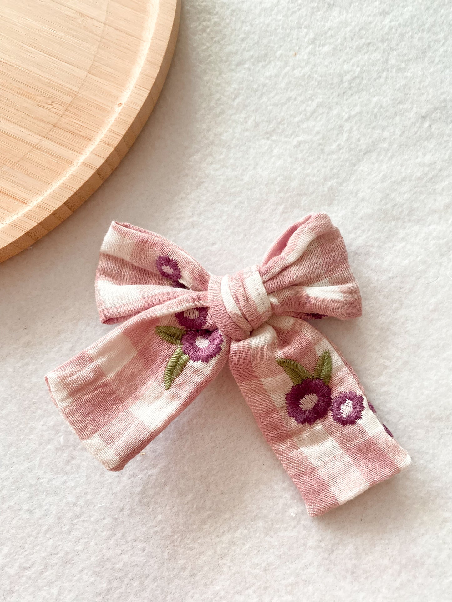 Noeud prune pour barrette ou chouchou