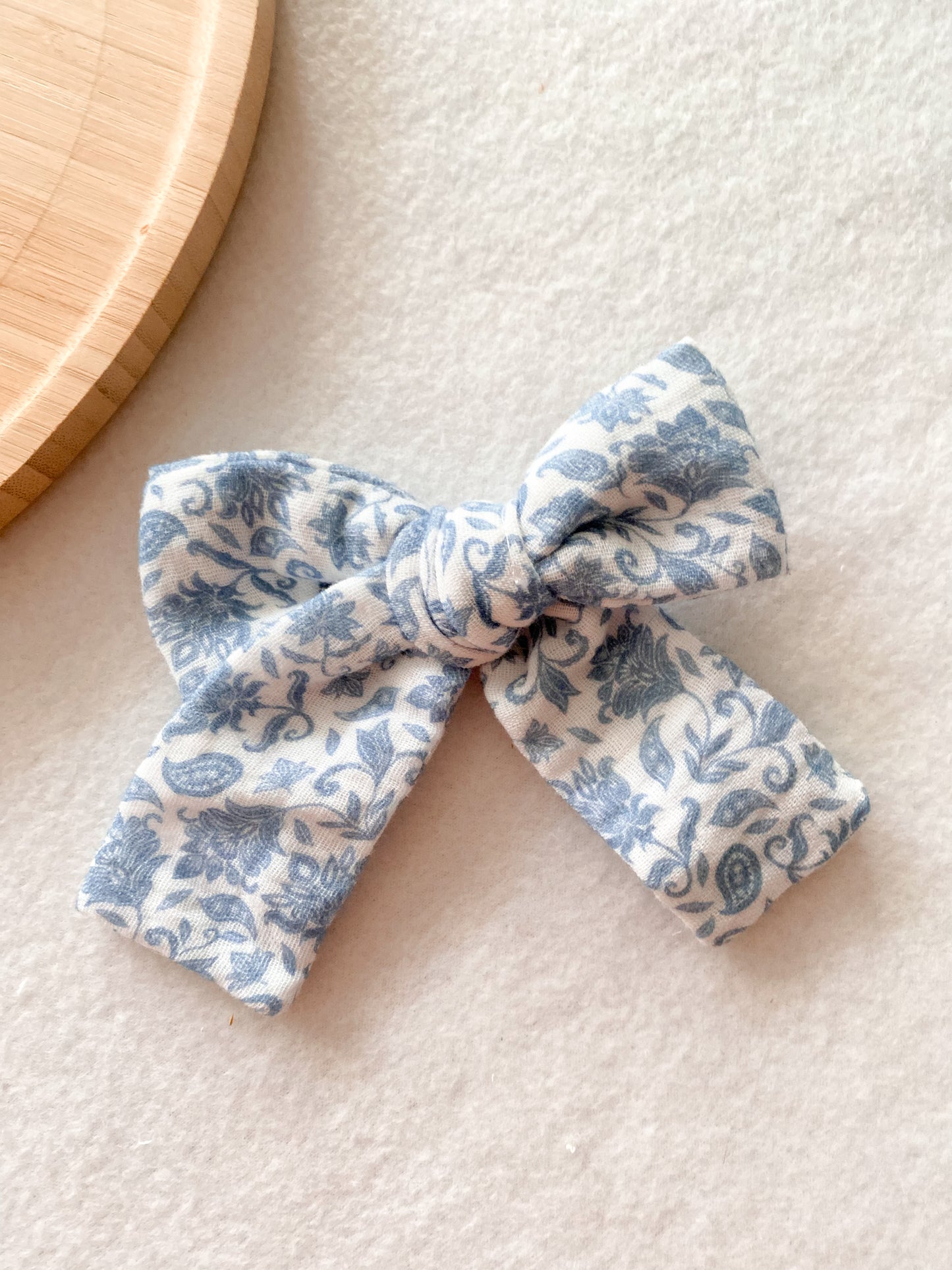 Noeud blue pour barrette ou chouchou