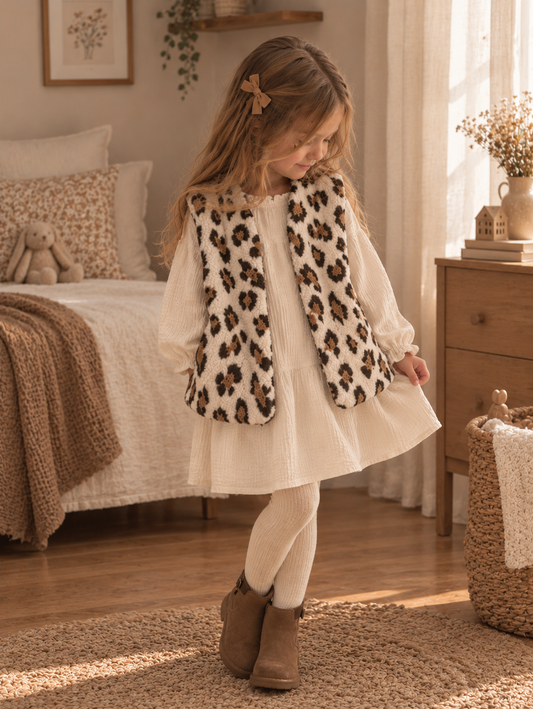 Gilet berger moumoute enfant - tissu au choix